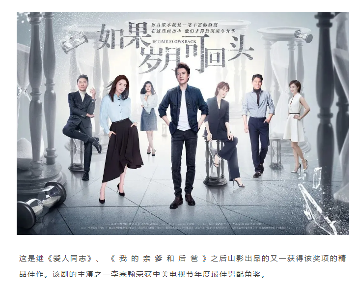 祝贺！色情视频
联合出品《如果岁月可回头》荣获第十六届中美电视节年度十大金天使奖电视剧奖